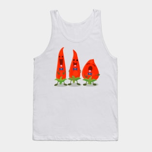 Cute singing chilli trio cartoon characters Tank Top